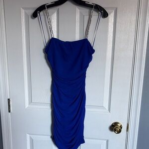 Windsor Royal Blue Ruched Mini Dress